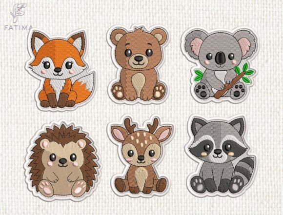 Animal Patch Embroidery Design Set