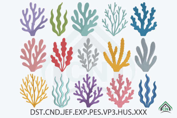 Coral Reef Nautical Sea Embroidery File