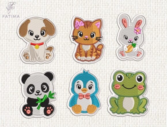 Cute Animal Patch Embroidery Bundle