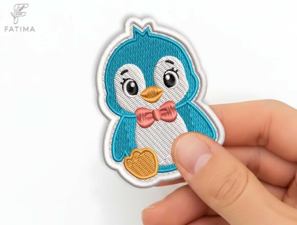Cute Penguin Patch Embroidery