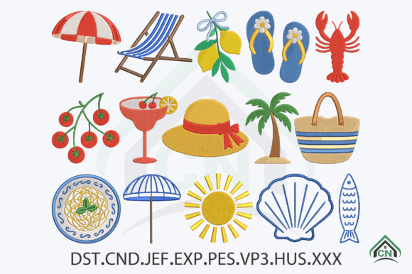Italian Summer Mini Embroidery Designs