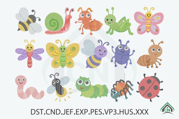 Mini Insects Embroidery File
