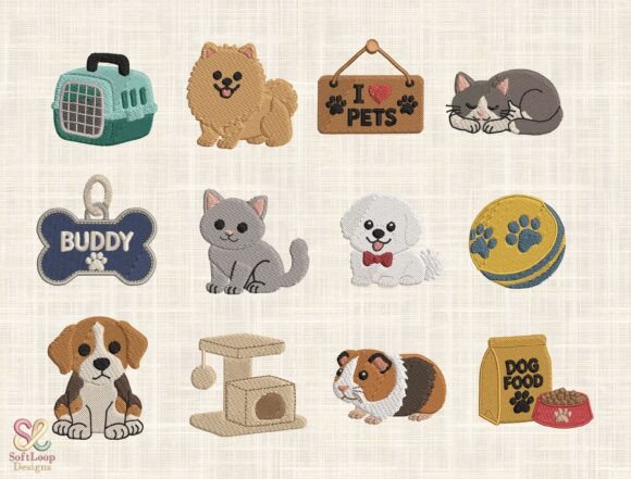 Pet Lover Embroidery Design Bundle