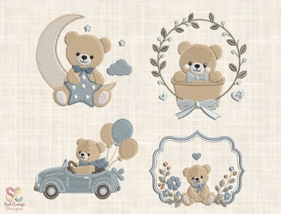 Teddy Bear Nursery Embroidery Bundle