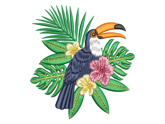 Toucan Tropical Bird Embroidery