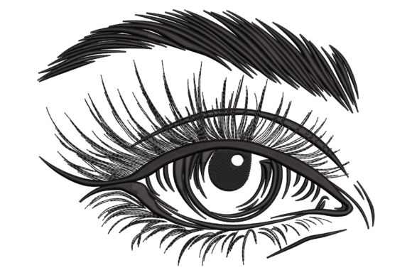 Woman’s Eyes Embroidery Design